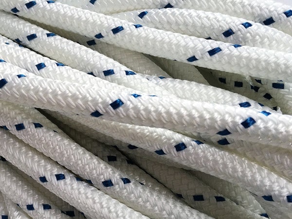 white and blue thread
